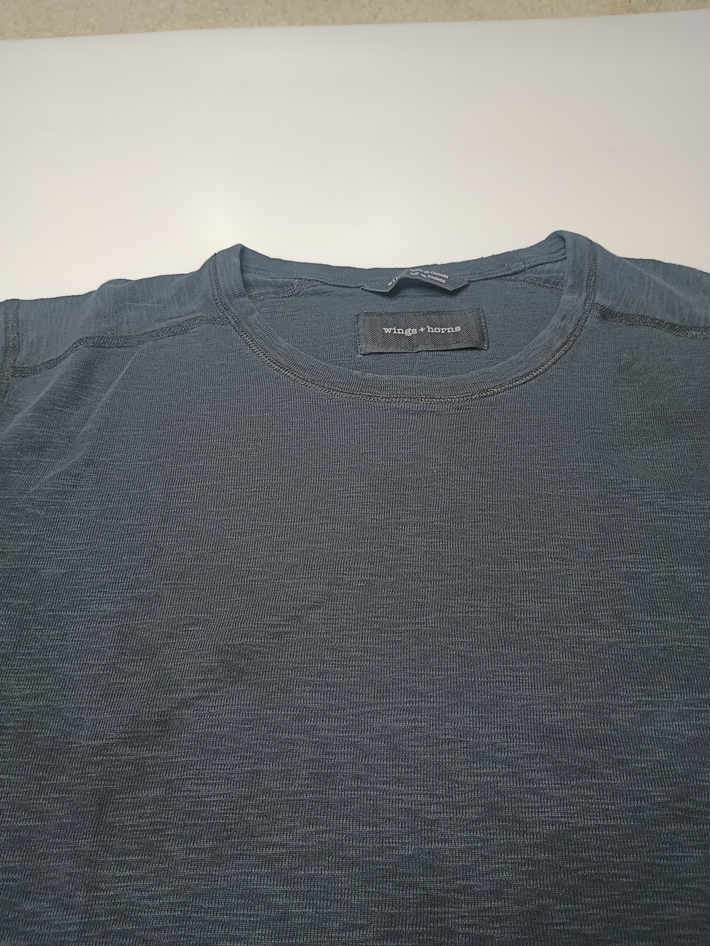 Wings + Horns Men's Crew Neck T-Shirt in Black Size XL